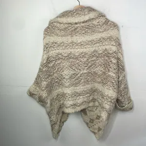 Sleeping On Snow Sweater Womens Beige Cardigan Open Asymmetrical Flowy XS thumbnail 6