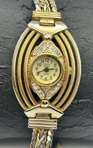 Donna Vivian Women's Dressy Two-tone Stainless Steel Fashion Watch New Battery thumbnail 1