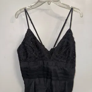 NWT $250 Free People Black We Go Together Beaded Mini V-Neck Dress 12 thumbnail 10
