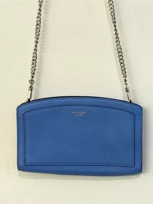 Kate Spade New York Margaux Crossbody in Blue Leather with Chain Strap thumbnail 12