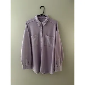 Aerie Shacket Shirt Lumberjane Size M Lilac Grunge Boho Oversized Layer thumbnail 15