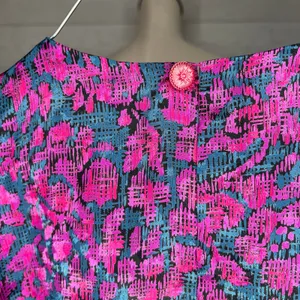 Unbranded vintage 80's purple/green floral cap sleeve top Size Medium thumbnail 4