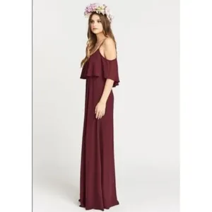 Show me your mumu wedding burgundy new with tags‎ maxi thumbnail 2