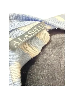Alashan Women's Cotton Cashmere Sweater Light Blue Pattern Long Sleeve Size XS thumbnail 3