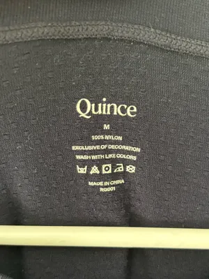 Quince Navy Blue Spandex Athletic Short Sleeve T-shirt Workout Sporty Athleisure thumbnail 3
