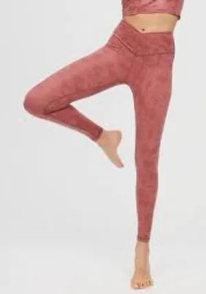 OFFLINE X AERIE | Pink Wax Coated Crossover Leggings Sz M thumbnail 1