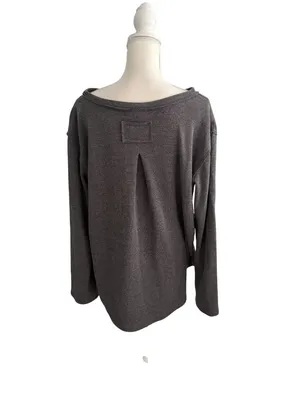 POL Gray Henley Soft Long Sleeve Top Size Large thumbnail 6