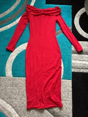 Heart & Hips Red Bodycon Dress Long Sleeve thumbnail 2