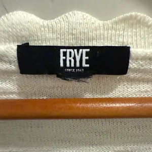 Frye Women's 100% Cotton Ivory Pointelle Button Down Lightweight Cardigan thumbnail 3