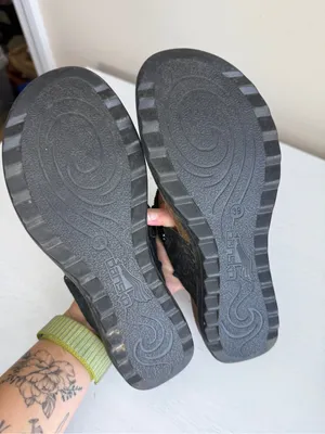 Dansko Pamela Women's Jeweled Thong Comfort Sandals Black Leather SZ EU 39 9 thumbnail 9