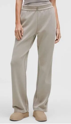 Lululemon Softstreme High Rise Pants Sz 0 Straight Leg Warm Ash Grey W5EGTS thumbnail 1