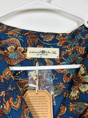 NWT Natural Life Floral Paisley Mini Dress Size XL thumbnail 9