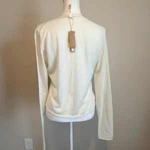 NWT Skims featherweight Cashmere cardigan women's size medium in egret ivory thumbnail 9