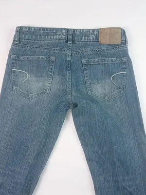 American Eagle 0 29 Hipster Medium Wash Distressed Jeans thumbnail 9