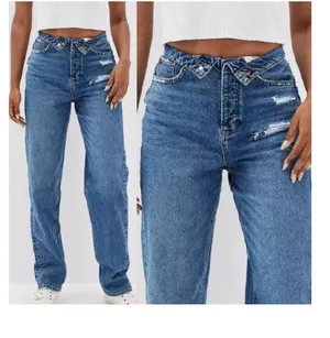 American Eagle Highest Rise Baggy Dreamy Drape Fold Over Jeans thumbnail 2