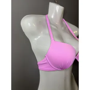 Victoria's Secret Bikini Swim Top Womens 34B Pink Halter Underwire Padded thumbnail 2
