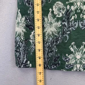 Free People Chloe Mini Dress Green Floral Velvet Square Neck Balloon Sleeve M thumbnail 4
