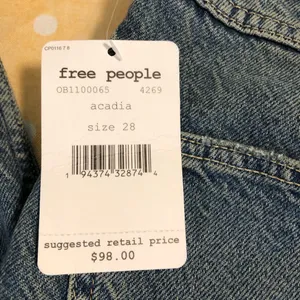 NEW Free People Acadia High Rise distressed Button Fly Jeans 28 thumbnail 8