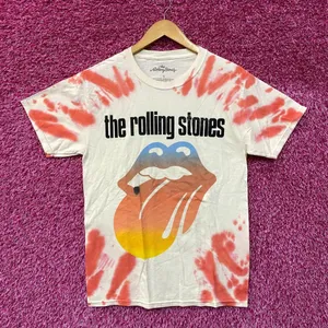 The Rolling Stones Sunset Rock Distressed Tie Dye Tshirt size Small thumbnail 1