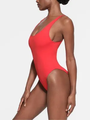 Skims Signature Swim Scoop Neck One Piece Red Size XL thumbnail 3