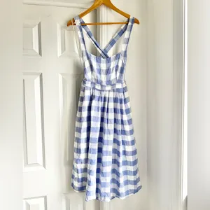 ASTR Gingham Crossback Midi Dress thumbnail 2