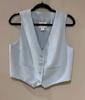 House of Harlow 1960 Light Blue Vest Top thumbnail 1