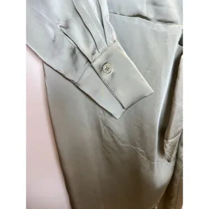 Jason Wu Wrap Dress Womens XS Sage Green Satin Long Sleeve Midi WT4255-300-EPA thumbnail 6