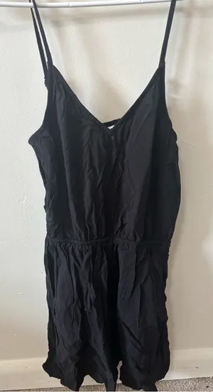 Women’s Black Lightweight Romper thumbnail 1