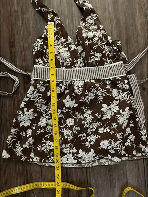 Y2K VTG Lots of Love by Speechless Brown Floral Halter Top M thumbnail 5
