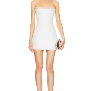Retrofête Amberly Leather‎ Dress in Optic White Size M NWT Snakeskin Mini Lace thumbnail 14