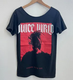 Juice Wrld Legend Never Die Red and Black T-shirt thumbnail 1