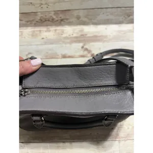 Kate Spade New York Leighton Pebbled Leather Gray Satchel Handbag Old Purse thumbnail 5