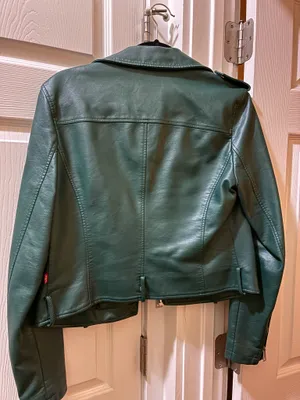 Levi’s green biker jacket thumbnail 2