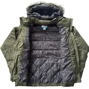 Columbia Sportswear Olive Green Puffer Jacket Faux Fur Removable Hood Womens XL thumbnail 2