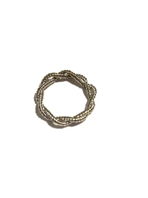 Silver tone ring with twist design size 6 thumbnail 2
