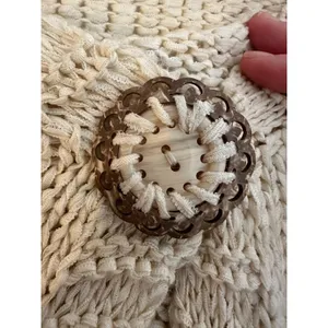 Parkhurst Cardigan Sweater Boho Minimalist Neutral Lagenlook Women Size XL Cream thumbnail 7
