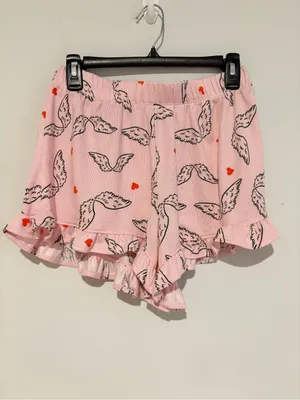 Grayson Social Women’s Sleep pajama Shorts angel‎ wings heart print pink medium thumbnail 2