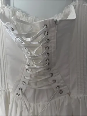 The Vintage Shop Dress Corset Mini Milkmaid Coquette Romantic V13 thumbnail 5