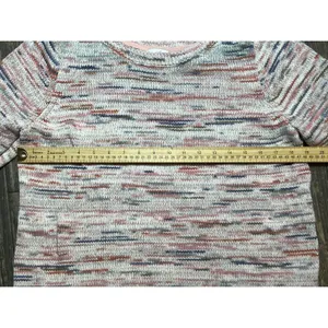 J Jill Petite Knit Cotton Pastel Striped Sweater3/4 Sleeve Size Large Coastal‎ thumbnail 7