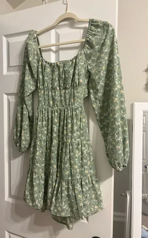 Altar'd State Dress Mini Floral XS green thumbnail 1