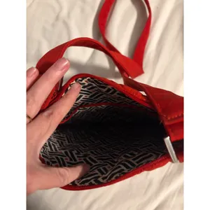 Vera Bradley Crossbody Bag Quilted Microfiber Red Orange Slim Adjustable Strap thumbnail 5