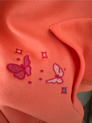 Y2K Floral You're Exactly Where You're Supposed To Be Letter Embroidered Hoodie thumbnail 4