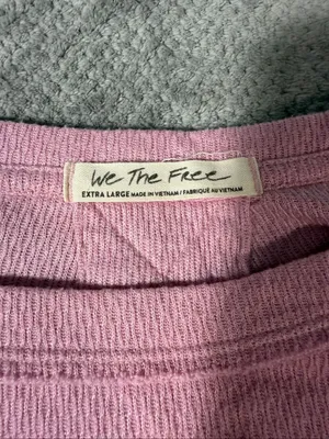 Free People We the Free Oversized Snowy Thermal Mink Pink XL Long Sleeve Tunic thumbnail 7