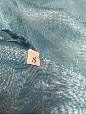 Long Tulle Evening Aqua V-Neck Halter Dress with Slit Bridesmaid Wedding thumbnail 6