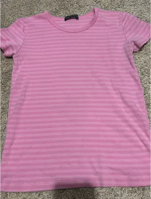 pink striped Brandy Melville Tee shirt thumbnail 1