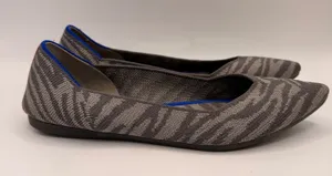 Rothy's The Point Grey Zebra Animal Print Knit Flats Womens Size 7.5 (RETIRED) thumbnail 1