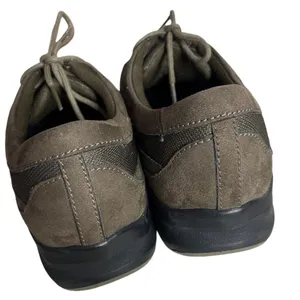 CLARKS In Motion Shoes Walking Comfort Lace Up Olive Nubuck Leather Size 10 N thumbnail 3