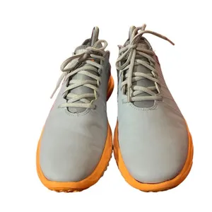 Nike Spikeless Golf Shoes Womens Size‎ 8 Gray Orange Lace Up Low Top thumbnail 3