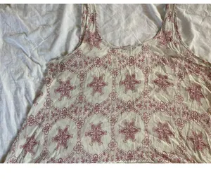 Mimi Chica Soho Sharkbite Tunic – Pink Paisley Lace Trim – Size M thumbnail 6