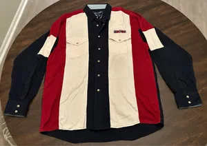 Vintage Wrangler Western Shirts Mens Large Pearl Snap thumbnail 1